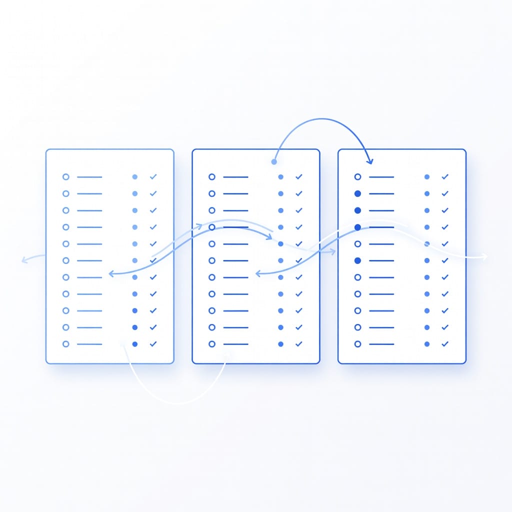 Illustration of Apollo pricing plan comparison cards with feature and credit markers