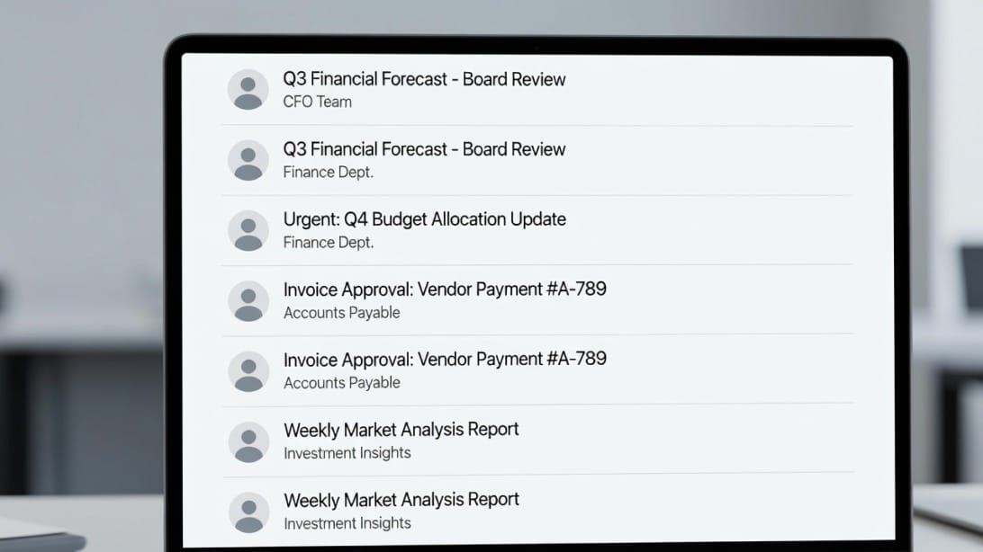 Professional email inbox showing B2B tax refund subject line examples on a laptop screen