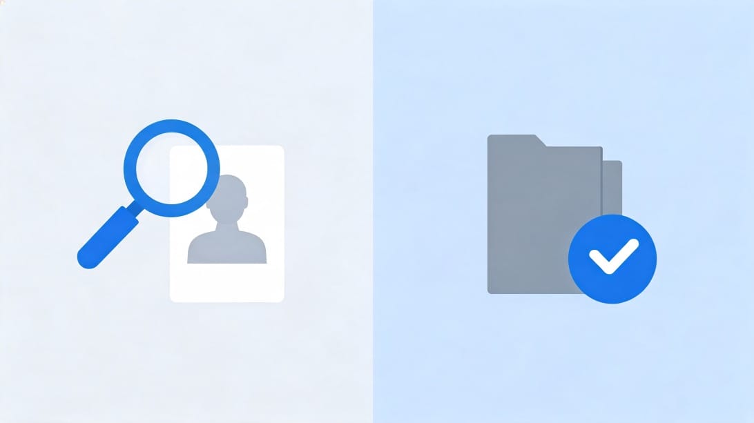 Comparison of personal people-search services versus official FCRA-compliant background checks.