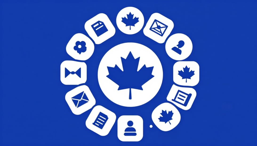 Canadian email compliance illustration showing consent, sender identity, unsubscribe, and documentation as four compliance pillars