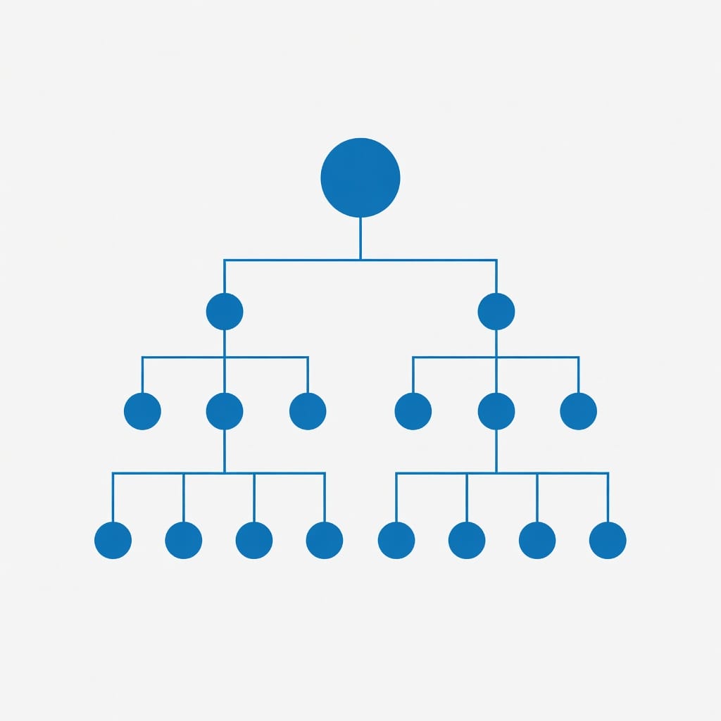 Professional diagram showing CEO contact mapping hierarchy