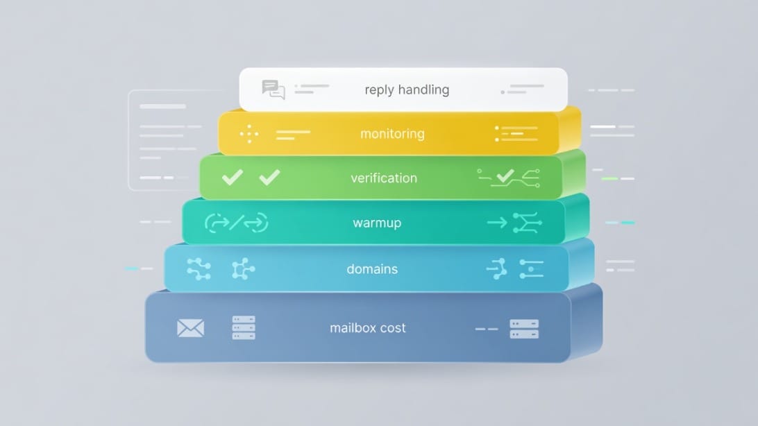 Layered total cost model for CheapInboxes and cold email infrastructure
