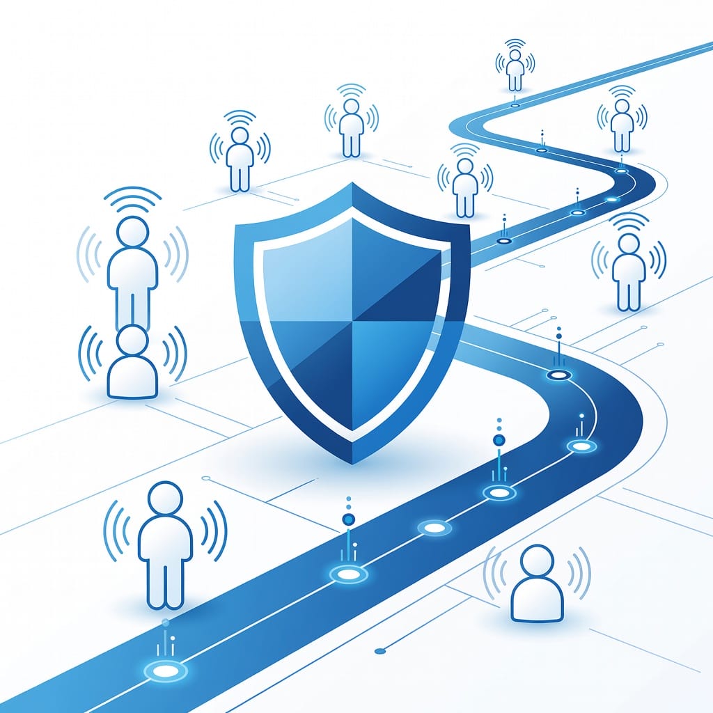 Illustration of cybersecurity lead generation strategies targeting security buyers