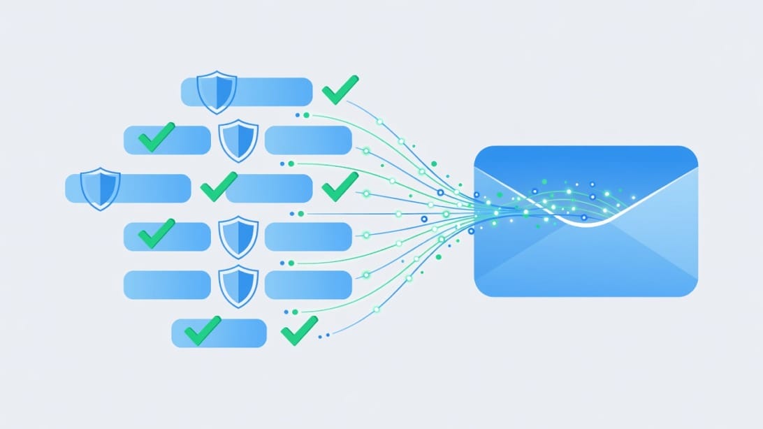Verified contact list flowing into email outreach inbox