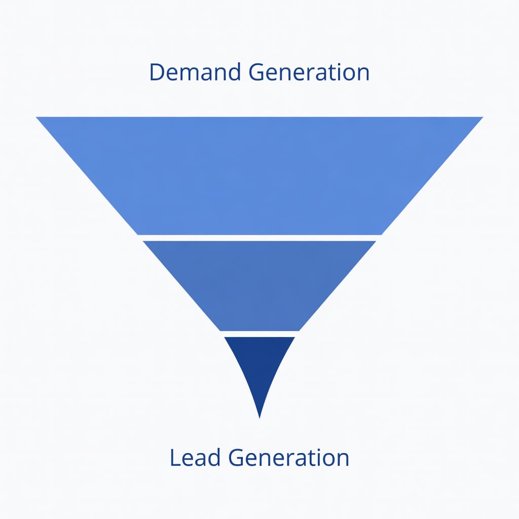 Demand Generation vs Lead Generation Funnel