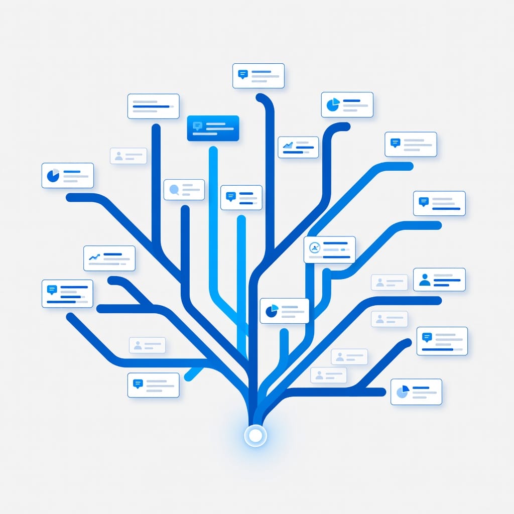 Illustration of branching decision paths for choosing a Drift AI alternative