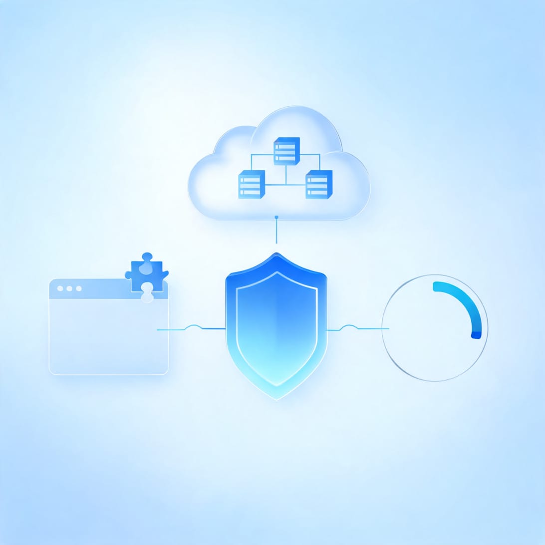 Safe LinkedIn automation workflow with cloud infrastructure, browser extension, and account protection concepts