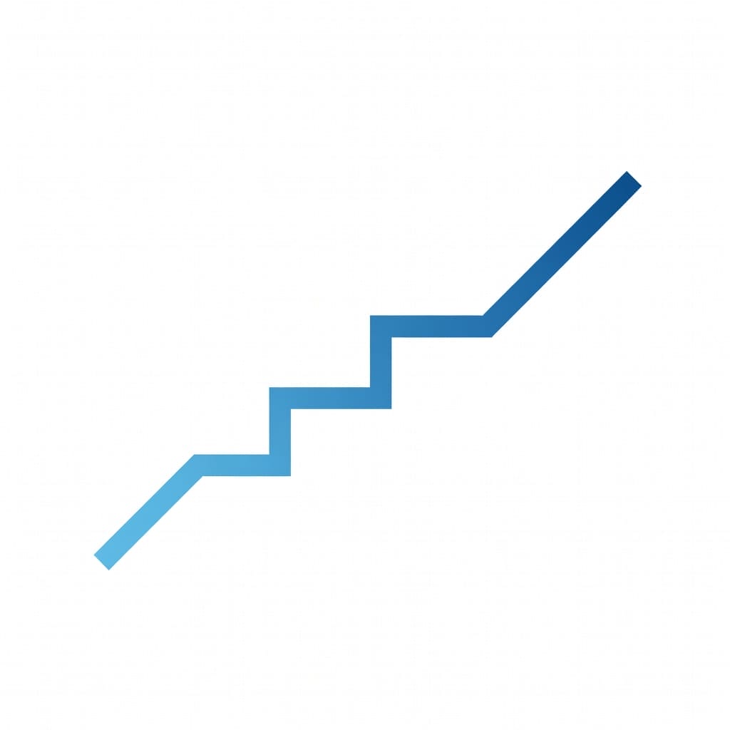 Email volume ramp chart showing weekly increase over 6-week IP warmup period