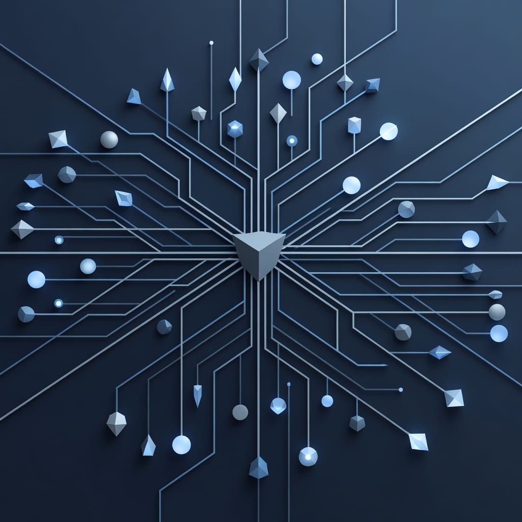 Decision matrix visualization with branching paths for email template choices