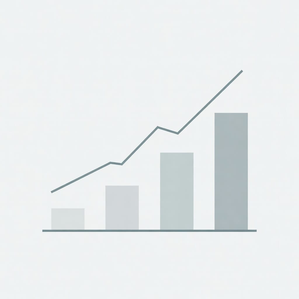 Email warm-up sequence visualization showing gradual volume increase over time