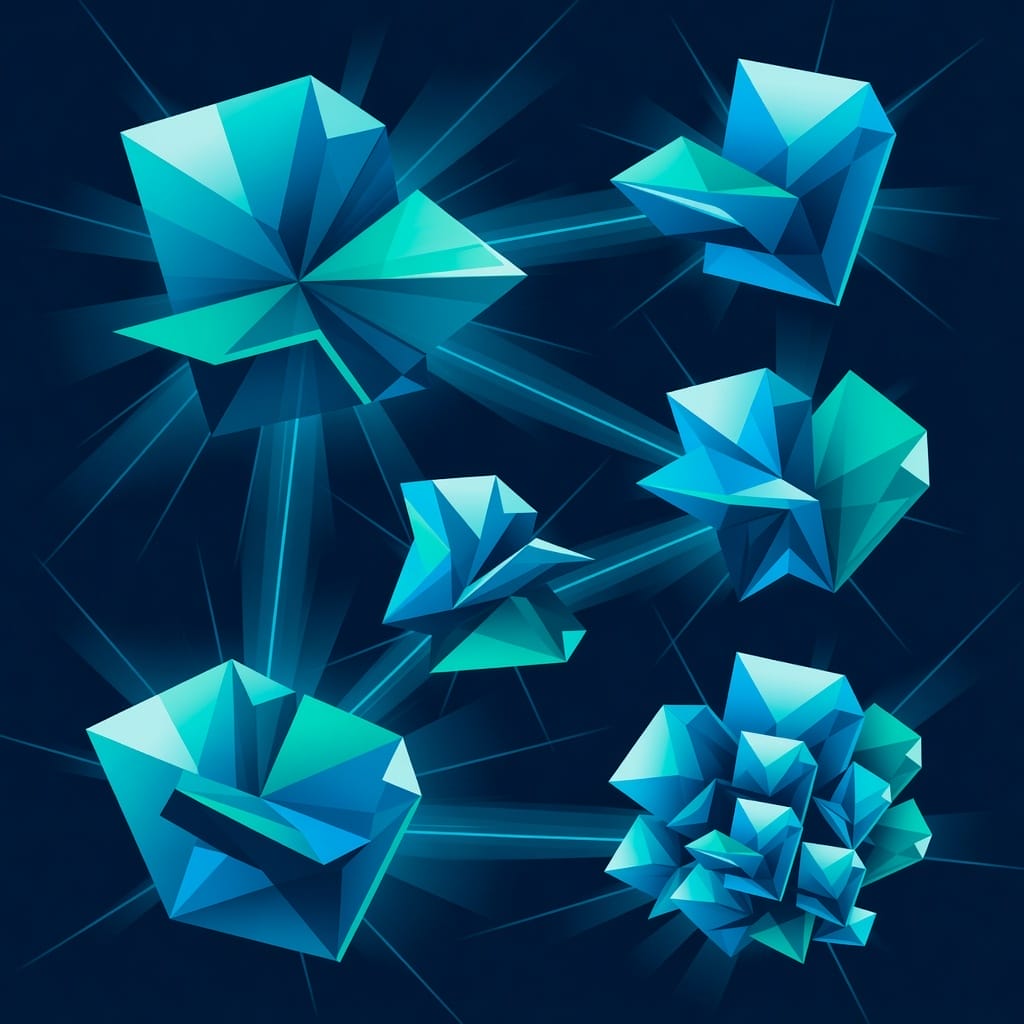 Abstract file compression illustration showing files being squeezed smaller