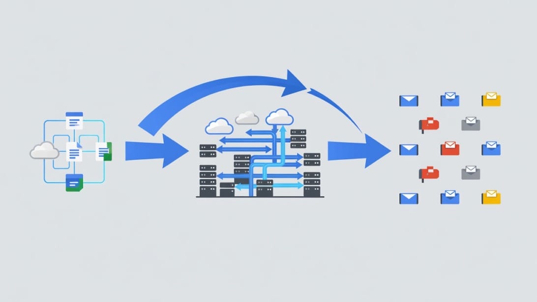 How a Google Workspace reseller connects to domain DNS, cold email sending, warmup, unified inbox, and bounce filtering