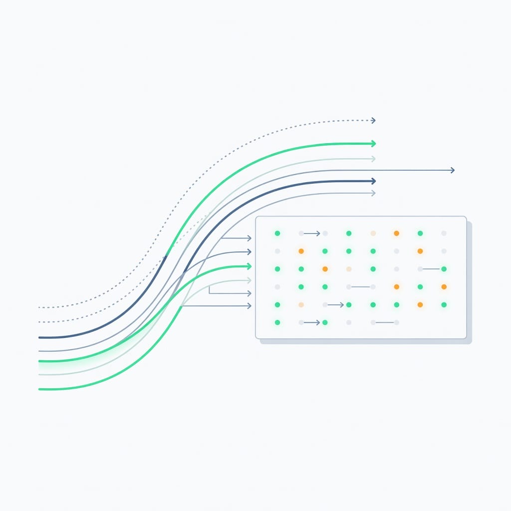 Illustration of inbox health monitoring warmup flows and deliverability dashboard for email teams