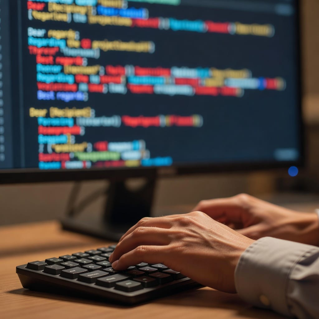 Typing an Introduction Email