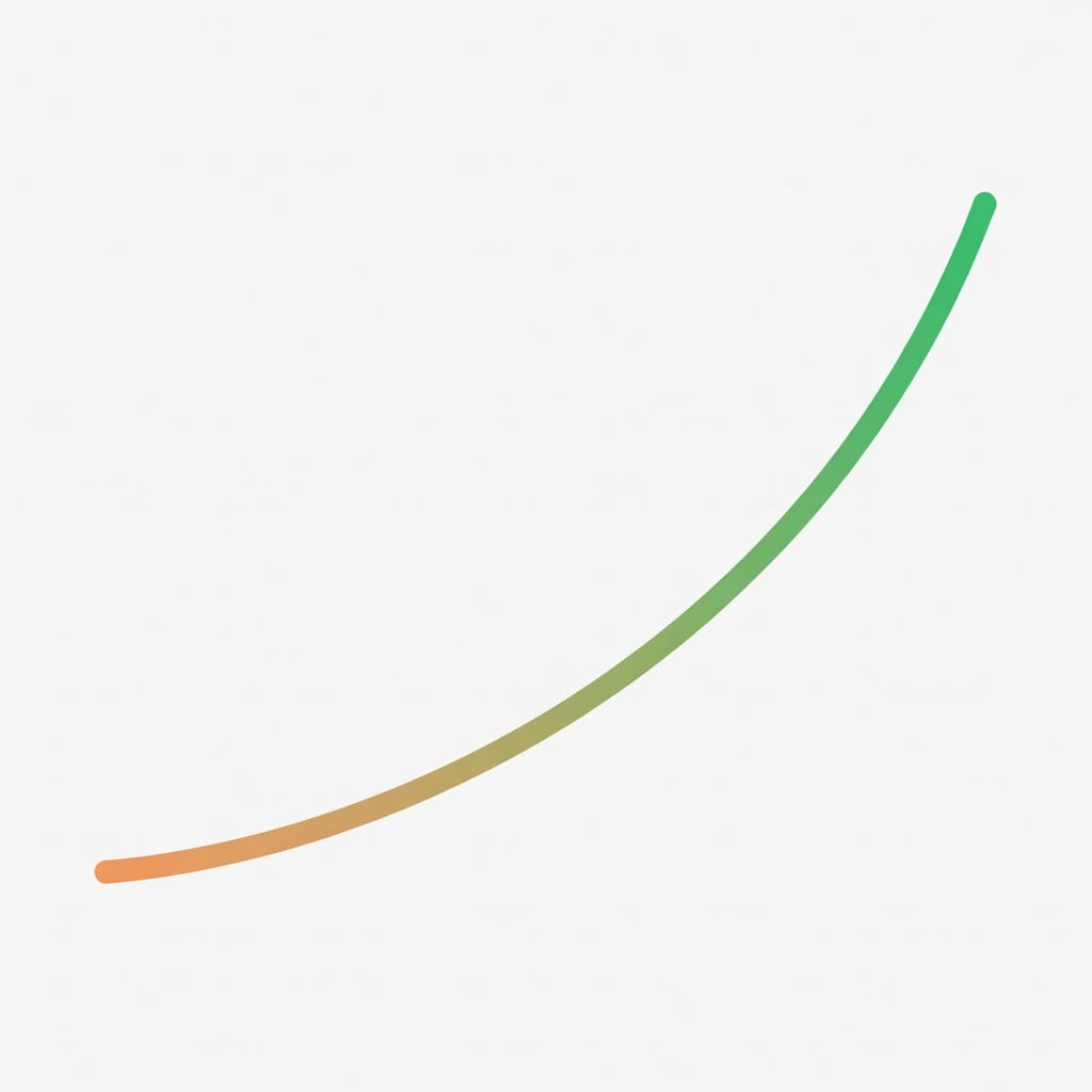 Abstract timeline showing IP warmup volume increasing day by day