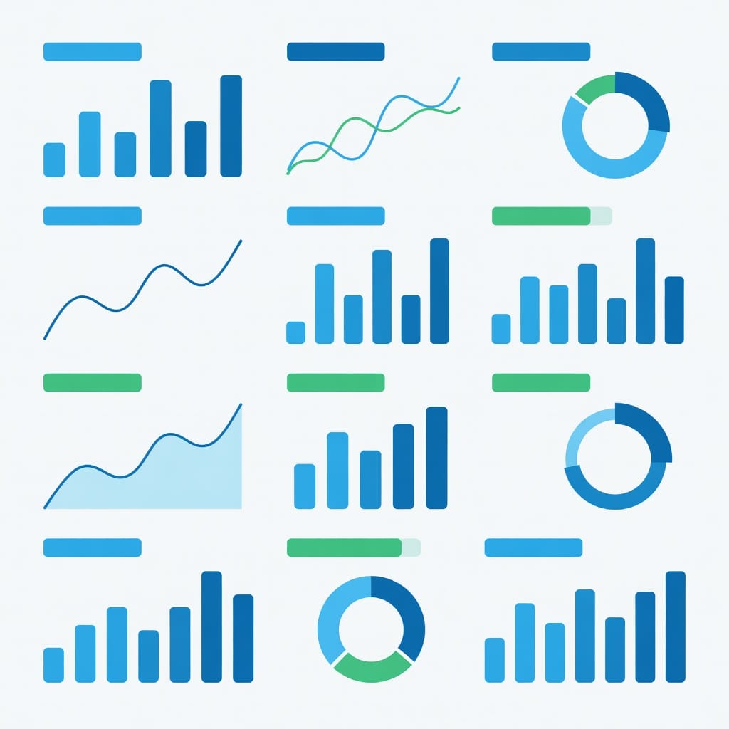 A clean data dashboard showing lead generation metrics and analytics