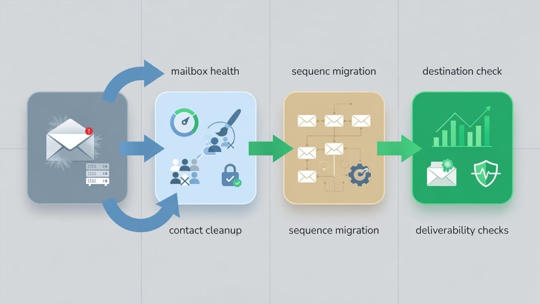 Safe migration workflow from lemlist to another cold email platform without damaging deliverability