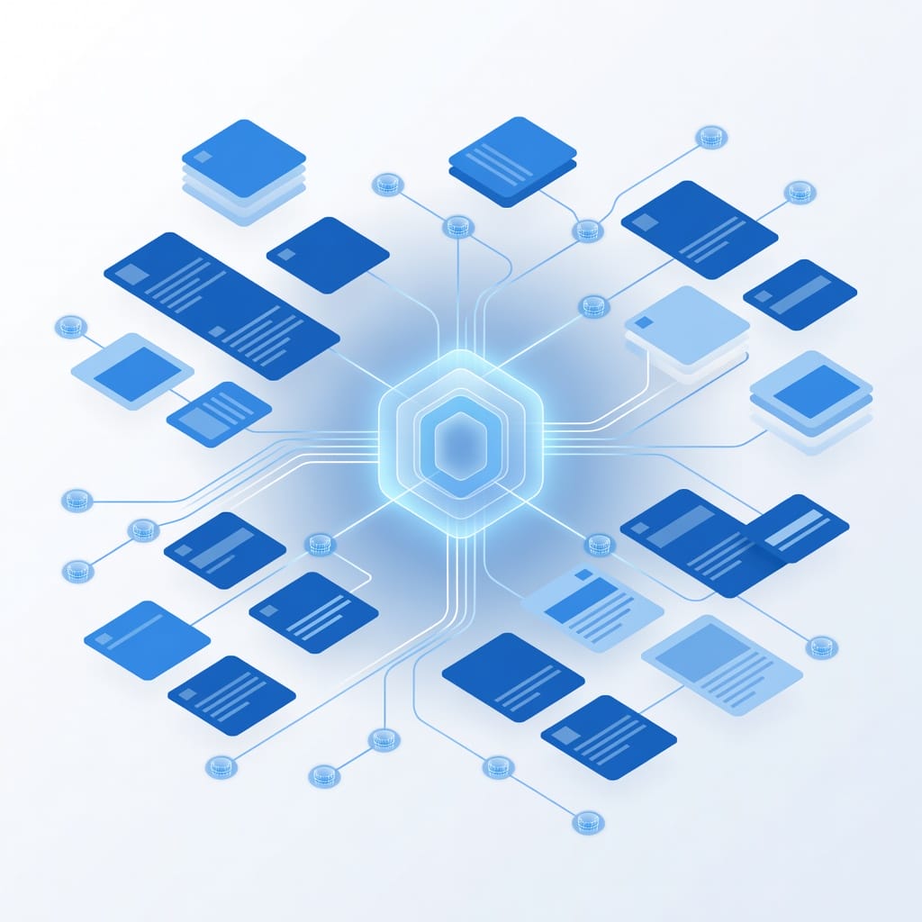 Conceptual illustration of Claude AI helping organize LinkedIn content workflows