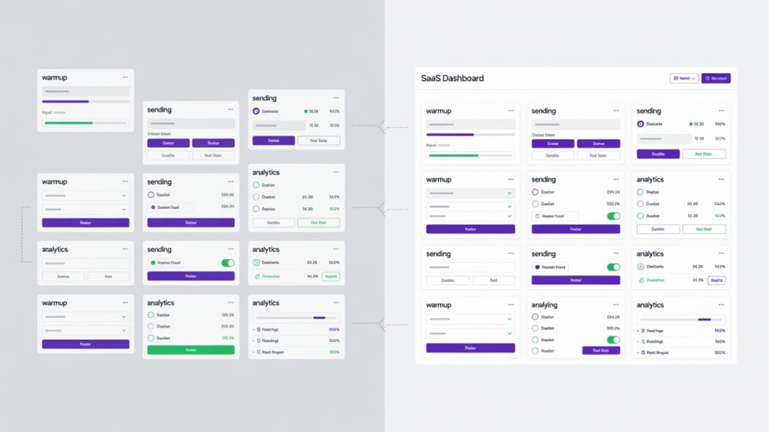 Comparison of fragmented email tools versus integrated outreach platform dashboard
