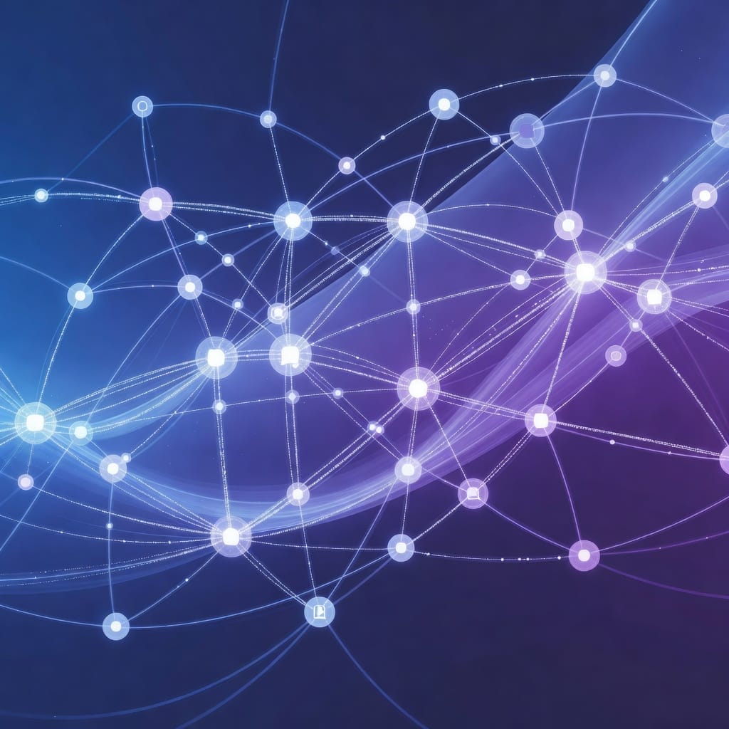 Social media network visualization showing connected nodes for finding personal emails