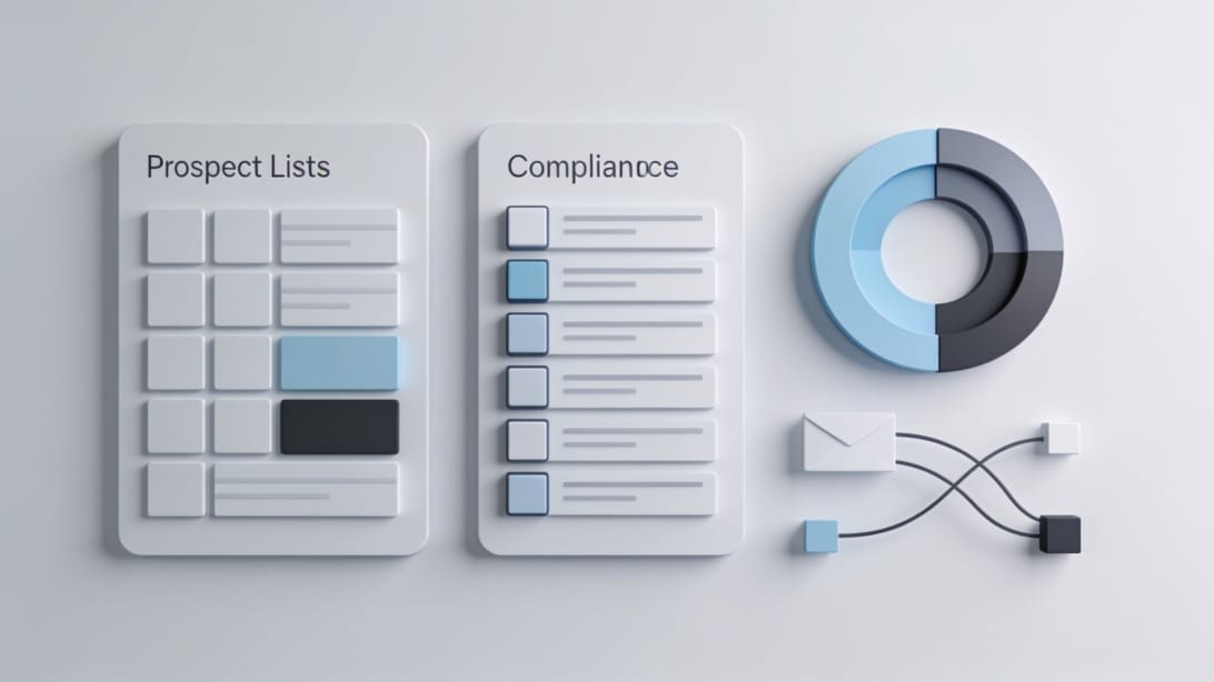 Sales operations decision workspace for choosing a RocketReach and cold email stack