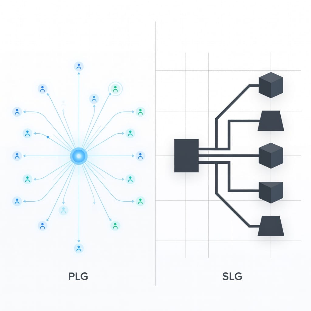 Comparison of Product-Led Growth vs Sales-Led Growth in SaaS
