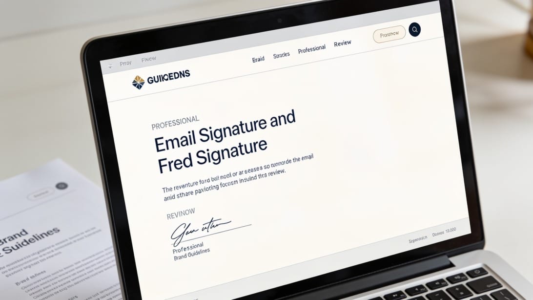 Professional email signature and company name rules being reviewed