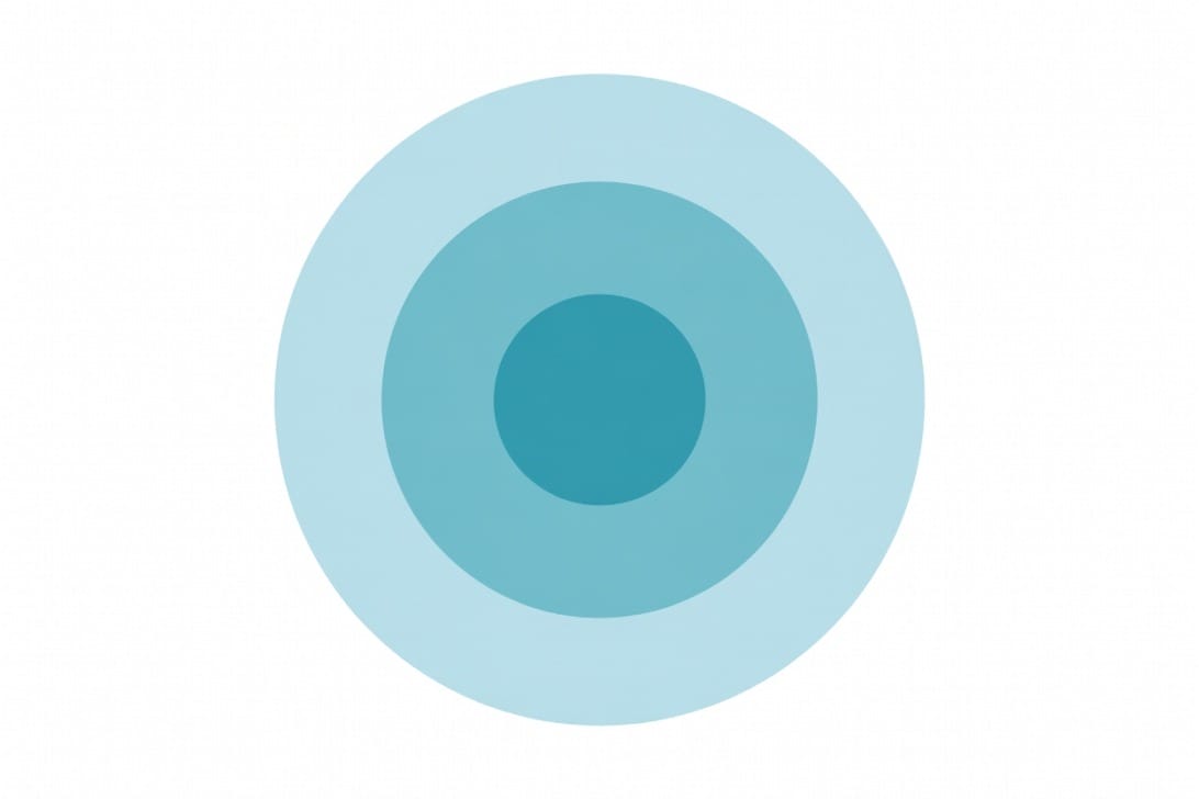 TAM SAM SOM market segmentation funnel showing three concentric circles for total addressable market analysis