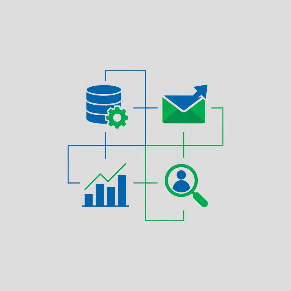 Go to market technology stack with interconnected business tools