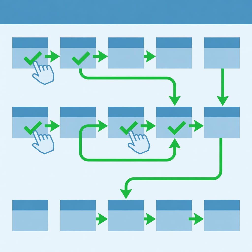 Automated scheduling workflow showing meeting booking process