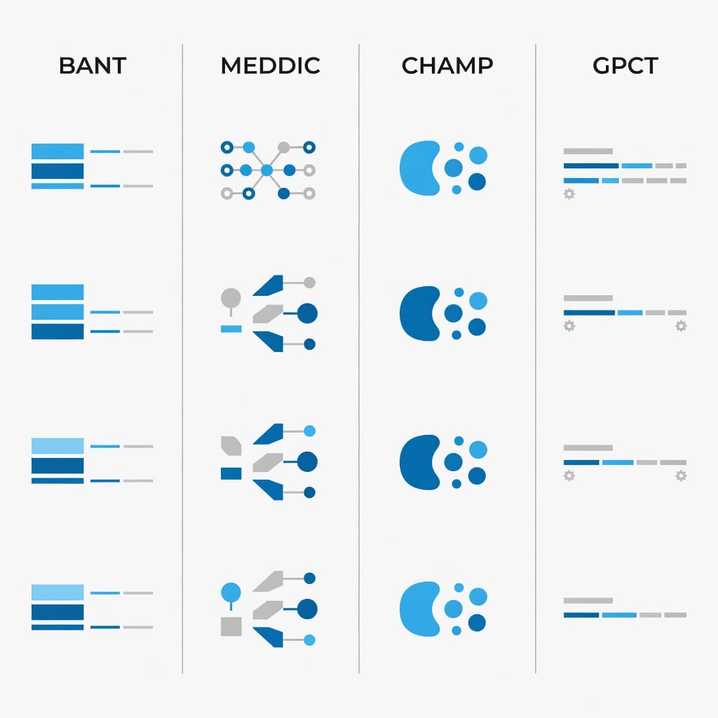 Four lead qualification frameworks compared side by side