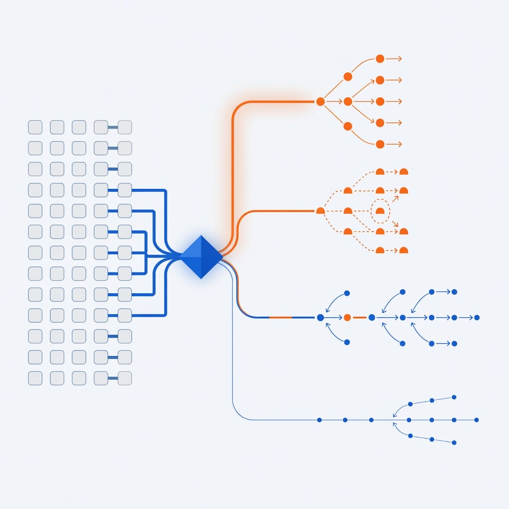 Lead scoring tiers feeding into different outreach sequences