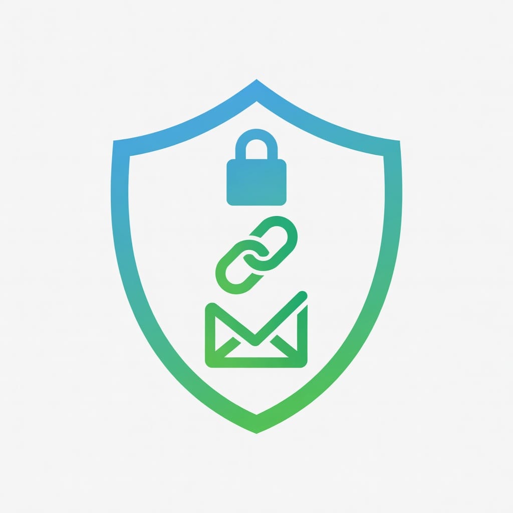 Email authentication shield showing SPF DKIM and DMARC protection layers