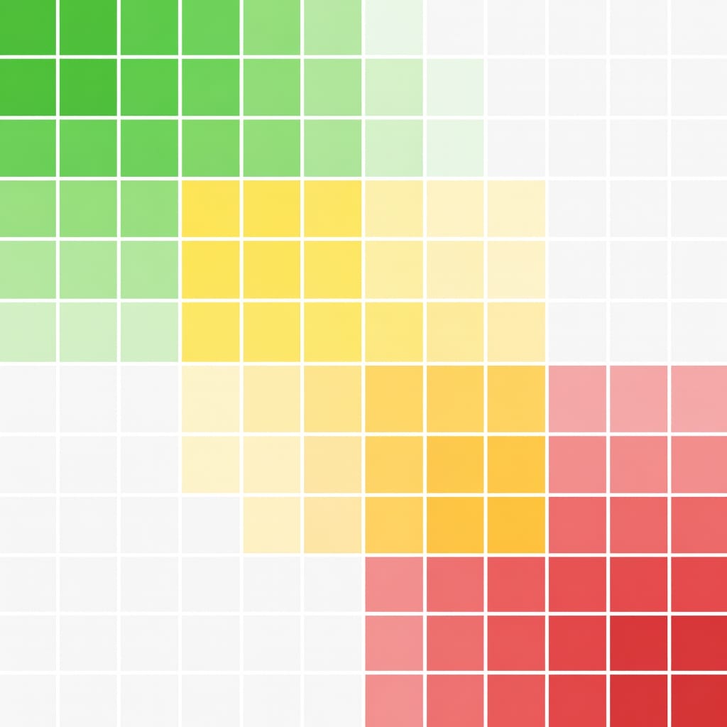Lead qualification decision matrix with scoring tiers