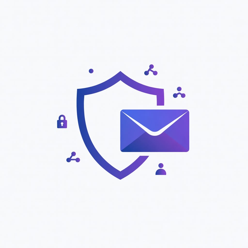 Email lookup privacy and compliance illustration with data protection