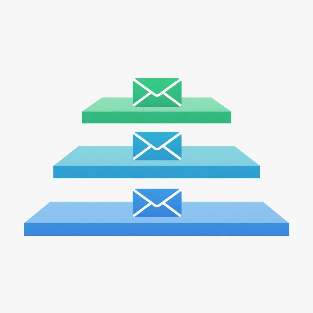Visual representation of Mailivery pricing tiers and service levels