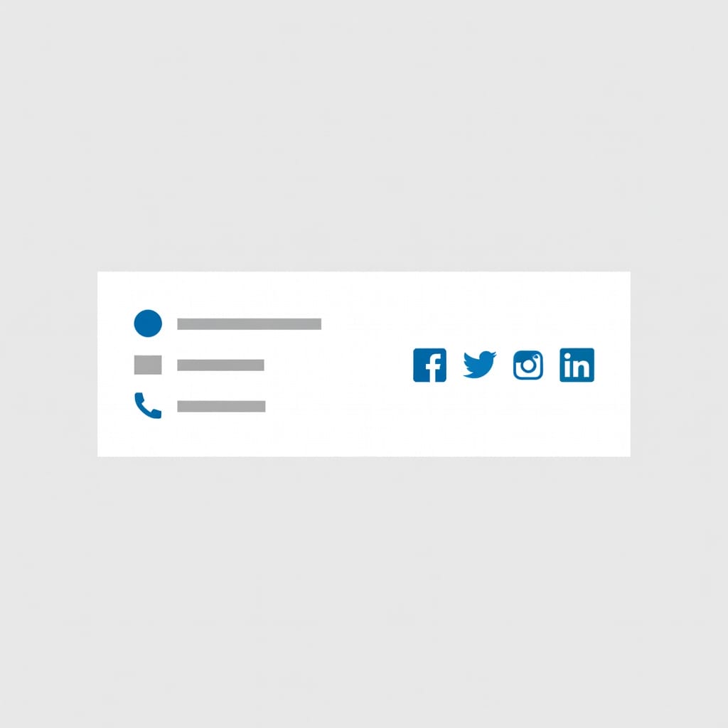 Professional email signature with contact information elements