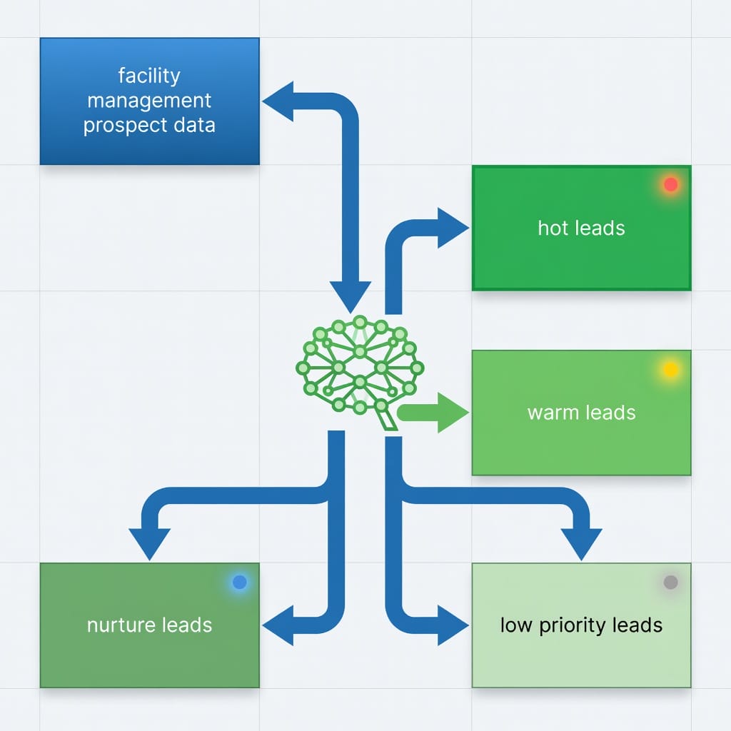 AI lead scoring pipeline for facilities management prospects