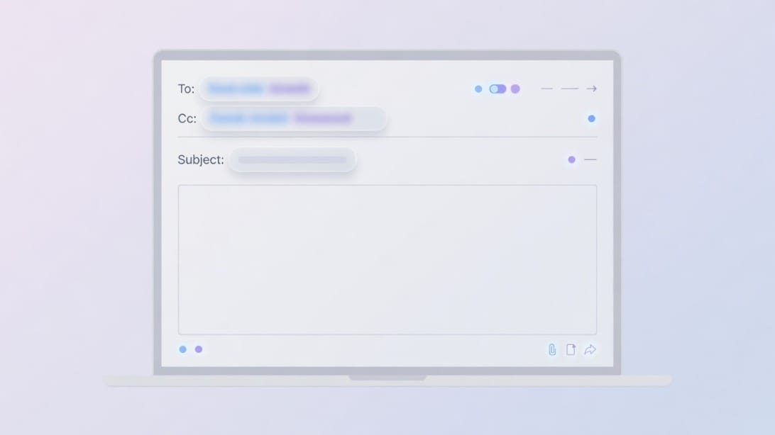 Email compose window showing recipient privacy protection for undisclosed recipients