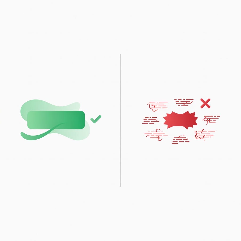 Comparison showing good unsubscribe design versus bad unsubscribe design side by side