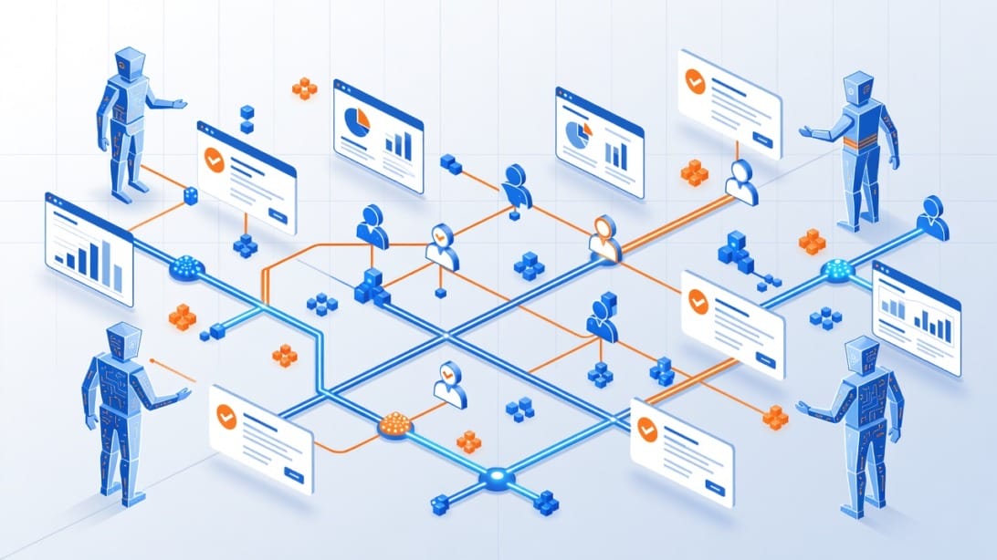 AI researching B2B accounts with data nodes and contact verification